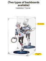 Étui de présentation en acrylique à ouverture frontale magnétique, vente en gros, support de protection pour figurines d'action, étui de protection en acrylique