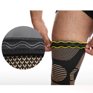 Custom Logo Sports <b>Support</b> Copper <b>Knee</b> Sleeve <b>Compression</b> Nylon <b>Knee</b> Brace for Arthritis Pain Relief - Product Image 4