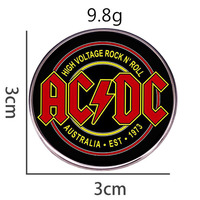 Broche en alliage électroplaqué, thème groupe de rock et musique heavy metal, accessoire souvenir, pour mariage et voyage, marque YY, objet de collection artistique