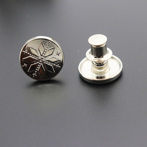 2022 Tùy Chỉnh 17Mm Móng Tay Miễn Phí Có Thể Tháo Rời Hợp Kim Kim Loại Nút Sang Trọng Vàng Bạc Có Thể Thay Thế Pin Nút Fancy Chân Jeans Nút - Product Image 6