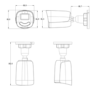3.0MP PoE CCTV Bullet <span class=keywords><strong>Camera</strong></span> âm thanh không thấm nước cố định 2.8mm Ống kính <span class=keywords><strong>3.6mm</strong></span> ngày và đêm Nhiệt độ làm việc-40 ° C ~ 60 ° C <span class=keywords><strong>Camera</strong></span> - Product Image 3