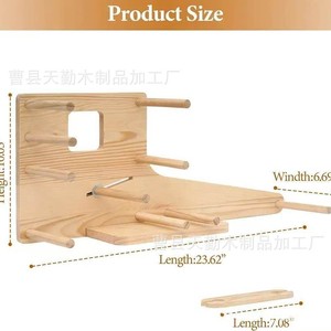 Cross-border creative wooden yarn crochet <b>machine</b> solid wood embroidery yarn ball organizer rack yarn storage and <b>binding</b> rack - Product Image 5