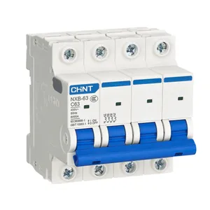 top ChintNXB-63 miniature circuit breakers ac dc electrical mcb 1p 2p 3p 4p 6A 10A 16A 25A 32A 40A 50A 63A smart and electrical