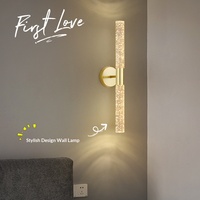 Applique murale LED en fer de luxe léger, design moderne et simple, blanc chaud, intérieur, maison, pour hôtel, couloir, salon
