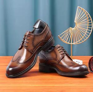 Chaussures habillées en cuir imperméables à enfiler pour hommes, à bout fermé, pour le bureau et la carrière, vente en gros - Product Image 3