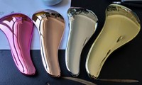 Offre Spéciale Or, argent, rose, violet galvanoplastie Démêlant Brosse À Cheveux Avec finition chromée, économique métallique brosse à cheveux