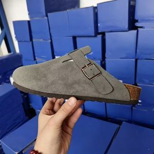 Sandalias de Cuero de Primera Calidad, Estilo <span class=keywords><strong>Birkenstock</strong></span>, Planas, para Exteriores, con Plantilla de Corcho, para <span class=keywords><strong>Hombre</strong></span> y Mujer, Modelo Hana - Product Image 3