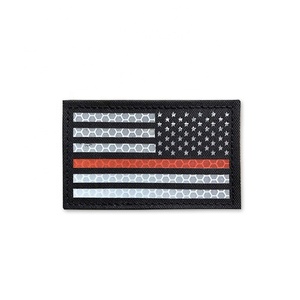 Patch Ricamata Personalizzata con Bandiera USA, Patch Riflettente <span class=keywords><strong>3M</strong></span> - Product Image 4
