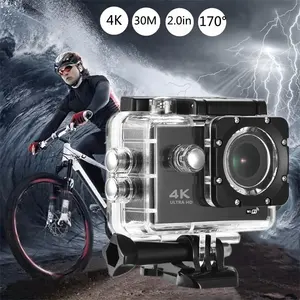 Superventas 2 pulgadas mini Go Pro Wifi cámara de deportes de acción bajo el agua impermeable HD 4K 60fps Cámara motocicleta buceo deportes Cámara