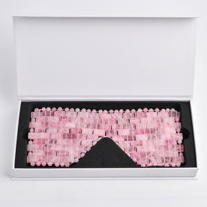 טבעי ורוד קריסטל ירקן פנים מסכת יופי לעיסוי לטיפוח העור עלה קוורץ פנים מסכת עיניים - Product Image 5