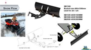 Quitanieves para coche <span class=keywords><strong>ATV</strong></span> UTV de 1,36 M, 1,5 M, 1,8 m, 2,0 m para 4x4 - Product Image 4