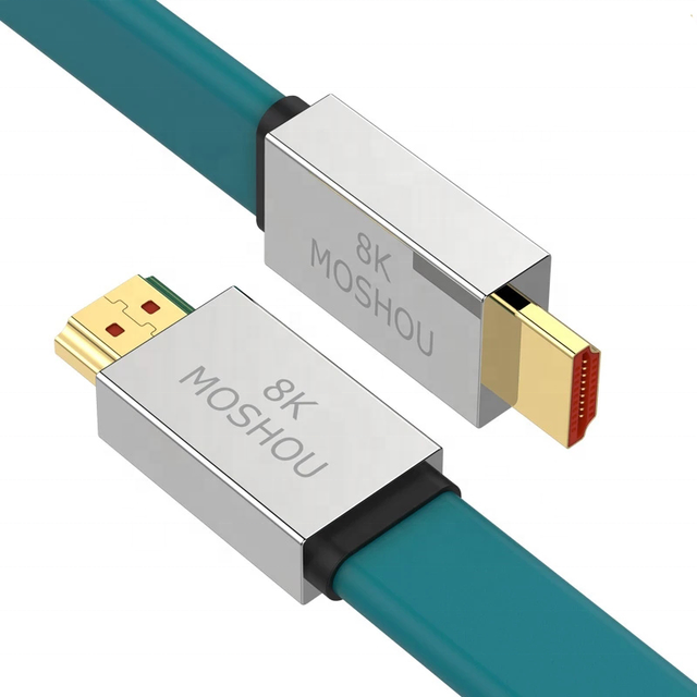 Moshou Customs Lengths HDMI 2.1 Cable Ultra-HD (UHD) 8K 120Hz Cable 48Gbs for PS5 Male to Male Gold Plate Silver HDMI 2.1 Cable