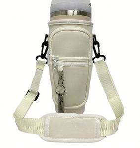 Sac bandoulière isotherme pour bouteille d'eau de 40 oz avec sangle et poches pour la marche, la randonnée, le camping, la salle de sport - Product Image 1