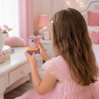 Cermin Harta Karun Super Kawaii Plastik 4 Model Kit DIY Manik-Manik Gantungan Kunci Stiker Jepit Rambut Mini Berkedip Bersuara Siap Jual