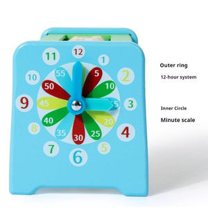 Cube de nombres mathématiques en bois Horloge Éducation précoce Cube de mathématiques en bois Jouets mathématiques en bois pour la <span class=keywords><strong>division</strong></span> d'addition logique stimulante du cerveau - Product Image 4