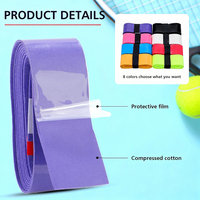 Bande adhésive pour raquette de tennis en PU de couleur personnalisée, antidérapante, universelle, remplaçable, enveloppement de poignée