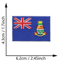 Écussons brodés thermocollants drapeaux des pays d'Amérique du Nord en stock, prêts à être expédiés pour vestes, sacs à dos, uniformes - Vente en gros