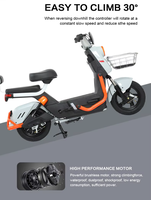 Vélo électrique adulte à cadre en acier au carbone économique avec frein à tambour, moteur brushless 500W, 3 vitesses, 48V, vitesse rapide 50 km/h, vélo électrique urbain rapide