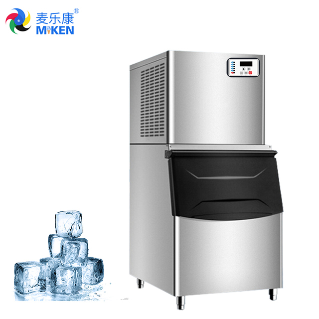Miken Commercial Ice Making Machine Factory Price Boutique Quality Ice Maker with Built-In Storage Ice Barrel for Hotel