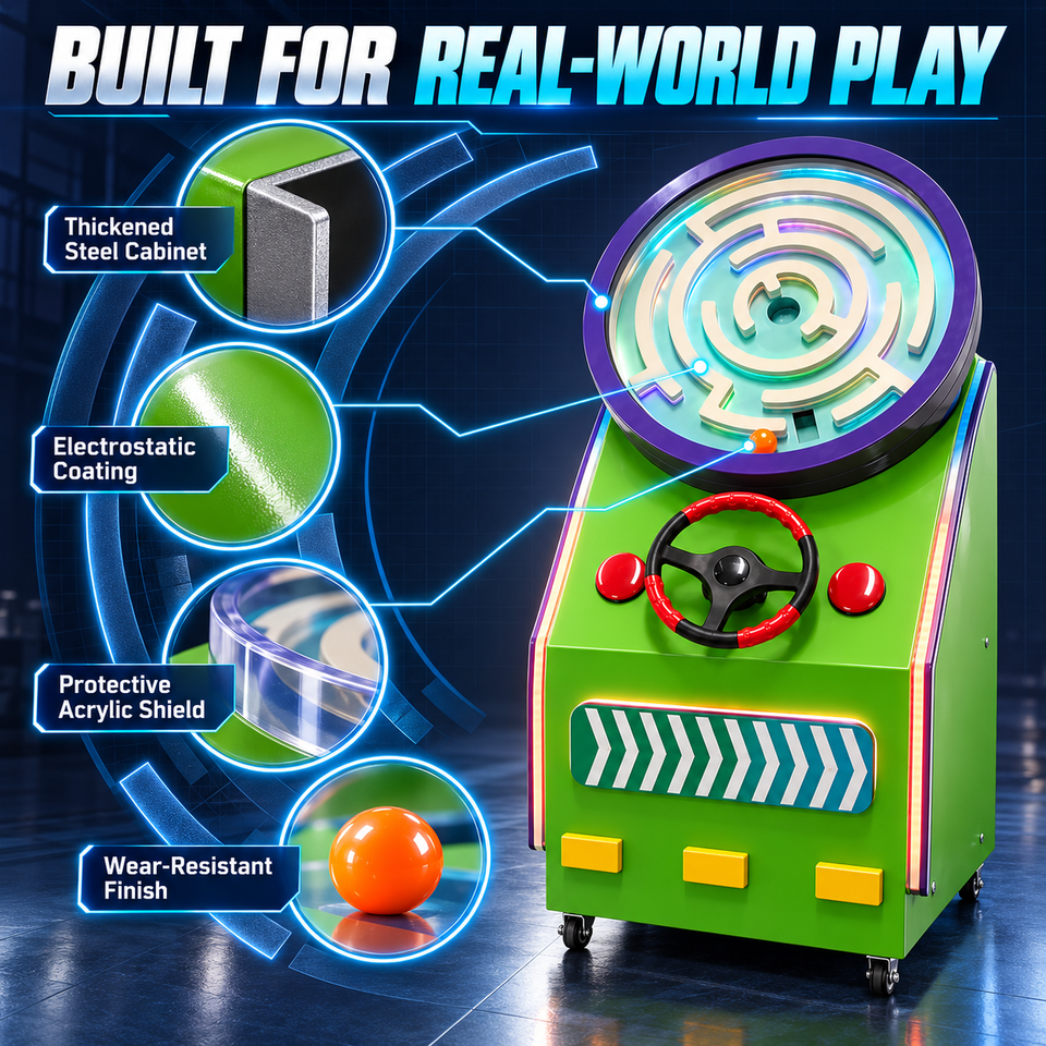 Amusement Park Maze Challenge Machine with Steering Wheel Control Metal ...