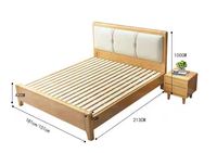 Lit de rangement moderne de luxe en bois massif, pliable, taille Queen et King, avec mobilier de chambre élégant
