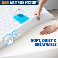 Housse de drap-housse élastique en coton éponge sur mesure OEM, insonorisée, lavable en machine, avec protège-matelas imperméable en TPU