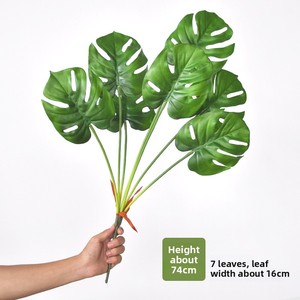 ต้นมอนสเตอร่าประดิษฐ์สีเขียวสำหรับจัดสวนและผนังสีเขียว ต้นไม้ประดิษฐ์สำหรับตกแต่งฉากหลังงานแต่งงาน - Product Image 6