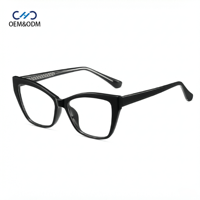 A10084 Lunettes de lecture anti-lumière bleue unisexe, monture intégrale surdimensionnée œil-de-chat à charnière à ressort, effet amincissant, tendance, vente en gros