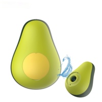 Neuer Tragbarer Reise-Mini-Vibrator in Avocado-Form mit Kraftvoller Saugfunktion und Luftimpuls-Stimulation für Frauen