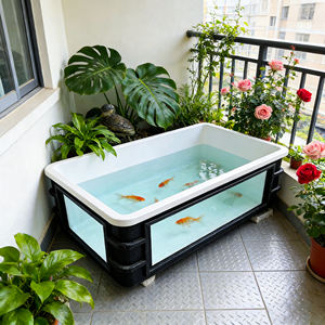 Vente en gros de bassins en fibre de verre FRP sur mesure, de grande taille, pour l'élevage de carpes koï, l'aquaculture et les fermes piscicoles - Product Image 1