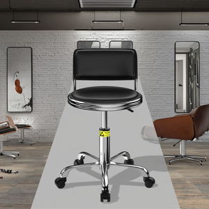 Taburete de Bar de cuero antiestático moderno, fábrica al por mayor, muebles de salón para comedor de belleza para barberías, laboratorios, metal - Product Image 6