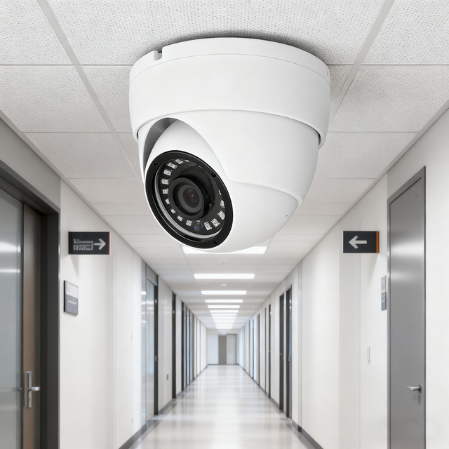 5MP IP65 Outdoor Home Security Camera with CMOS Sensor Night Vision Built-in Mic POE NVR Storage 20-30m IR