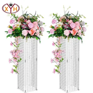 Xinyuanxing Bonne Qualité Transparent Acrylique Cristal Table Pièce Maîtresse De Mariage Décoration Fleur Stand