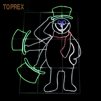 TOPREX-Grande guirlande lumineuse animée de 220V à LED 2d, affichage de Noël pour décoration de maison, vacances