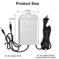 UPS Mini 12V Fase Tunggal Baterai Lithium 13.32Wh Output DC Ganda Catu Daya Cadangan untuk Kamera CCTV Router WiFi Modem