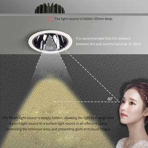 AIER Nhà Thương Mại Nhà Hote Die-Cast Nhôm Chống Lóa Ẩn Chiếu Sáng Trong Nhà COB Lõm Spot-It Led Downlight - Product Image 5