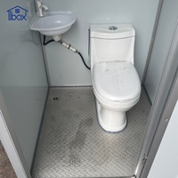 WC mobile portable pour festival, fête, camping, à prix bas, avec toilette en céramique, lavabo et sol antidérapant