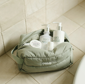 Puffer Padded Down Cloth Cosmetic Pouch
