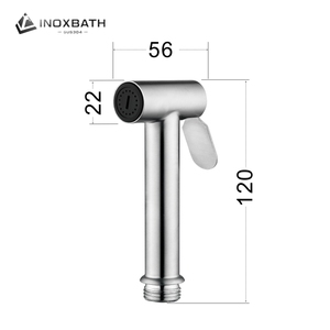 Ensemble de douche Shattaf en acier inoxydable 304 avec inverseur, tuyau flexible et bec de robinet <span class=keywords><strong>pour</strong></span> toilettes et salles de bain - Product Image 1