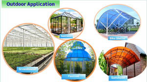 Lámina de Policarbonato Corrugado Transparente, Resistente a los Rayos UV, en Forma de Trapecio y Ondulado, para Paneles de Techo de Invernaderos - Product Image 3