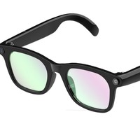 Lunettes Caméra Intelligentes IA 800W HD Pixel Bluetooth pour la Reconnaissance d'Objets, l'Enseignement, la Traduction, l'Enregistrement Vidéo WiFi, Verre UV