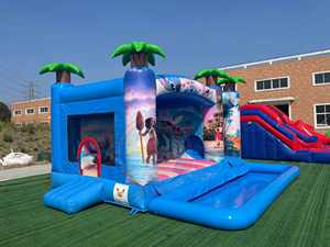 Combo de piscina hinchable gigante Moana <span class=keywords><strong>Casa</strong></span> de rebote comercial PVC gorila duradero personalizado patio de recreo al aire libre niños adultos - Product Image 4