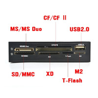 Module Lecteur Optique 3,5 Pouces, Boîtier en Plastique avec Lecteur de Cartes Multifonction Intégré pour Lecteur de Disquettes USB 2.0