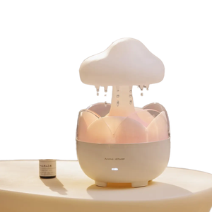 Humidificateur Nuage de Pluie Coloré, Lampe d'Ambiance Goutte de Pluie en Forme de Champignon, Veilleuse, Diffuseur d'Huiles Essentielles, Petit Appareil d'Aromathérapie Domestique - Product Image 3