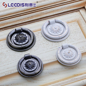 Lcedis Round Drawer Handles Zinc Alloy European Style Antique Bronze White Furniture Hardware Easy Installation <b>Cabinet</b> Pulls - Product Image 1