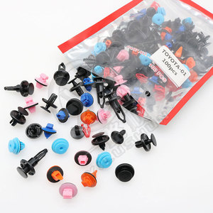 Smooth Sailing Toyota Auto Clips – attaches en nylon de couleurs mélangées, 100 pièces, pour coffre, porte, passage de roue, pare-chocs - Product Image 1