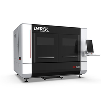 Máquina de Corte Láser de Fibra CNC de Alta Precisión Tipo Pórtico Derek 1510, Gabinete Completamente Cerrado, Refrigeración por Agua, Fuji, para Láminas Metálicas