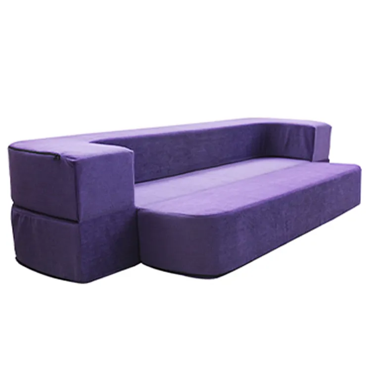 Hoge Dichtheid Schuim Vouwen Sofa Cum Bed Fluweel Schuim Sofa Voor Indoor