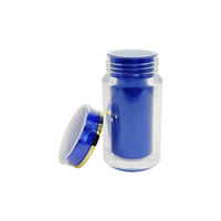 Flacons à capsules de 100 ml bleus en PS de qualité médicale avec bouchon à vis et récipient intérieur, personnalisables par sérigraphie, vides pour pilules