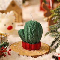 Handgefertigte Weihnachts-Strickhandschuh-förmige Kerze Festliches Geschenk Instagram-Style Foto-Requisite DIY Kreatives Ornament
